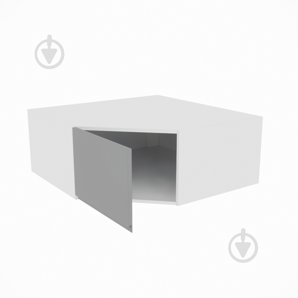 Шафа Влада (А 90х90 ліва) сірий оксамит/білий Світ Меблів - фото 2 Шафа Влада (А 90х90 ліва) сірий оксамит/білий Світ Меблів - фото 2