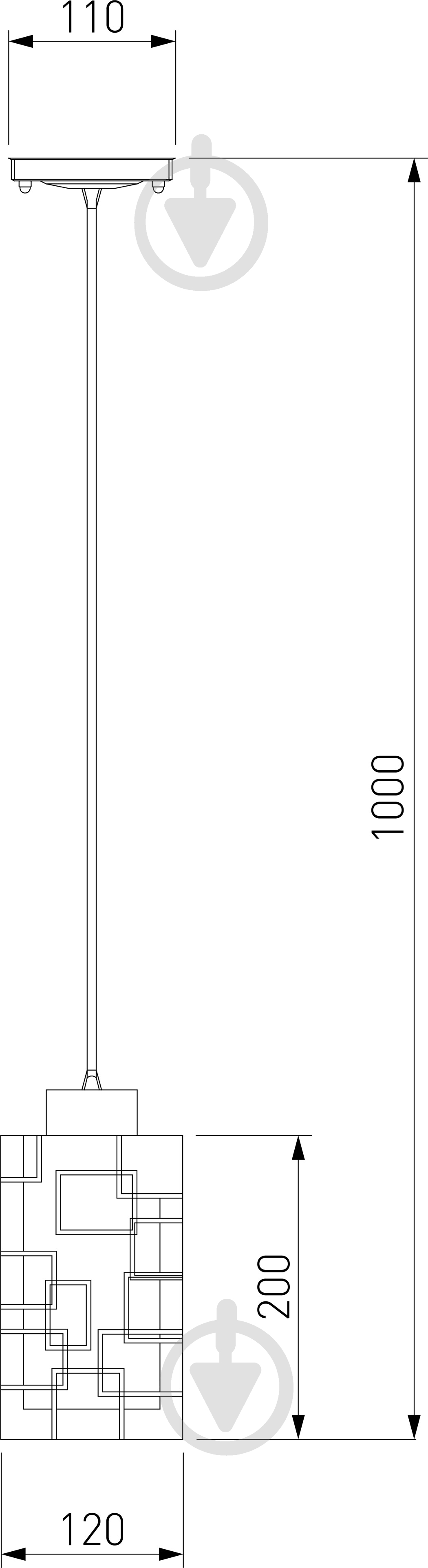 ВІТРИНА! Підвіс Strotskis Stella 50002/1 1x60 Вт E27 хром - фото 4