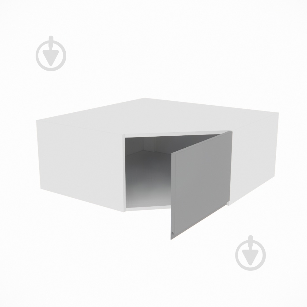 Шкаф Влада (А 90х90 правая) серый бархат/белый Світ Меблів - фото 2 Шкаф Влада (А 90х90 правая) серый бархат/белый Світ Меблів - фото 2