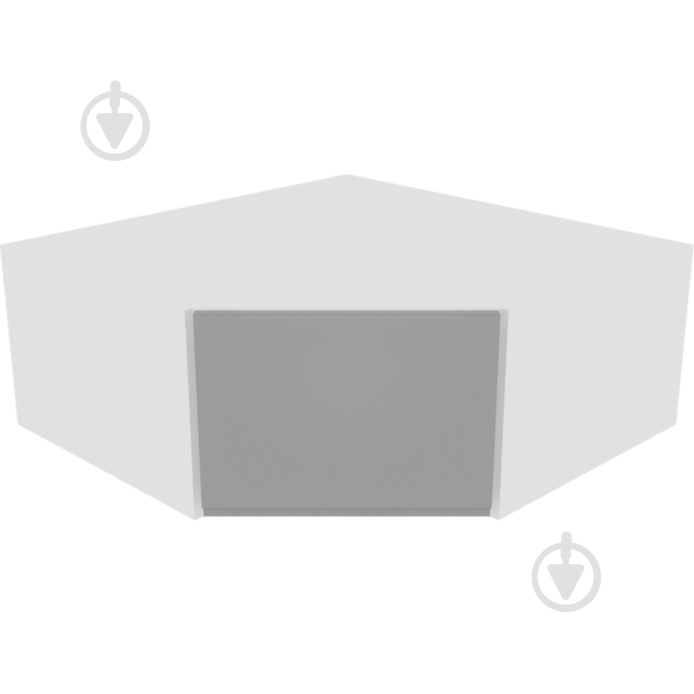 Шкаф Влада (А 90х90 правая) серый бархат/белый Світ Меблів - фото 1 Шкаф Влада (А 90х90 правая) серый бархат/белый Світ Меблів - фото 1