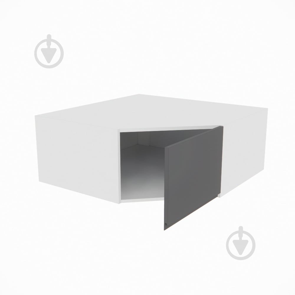 Шафа Влада (А 90х90 права) графіт/білий Світ Меблів - фото 2 Шафа Влада (А 90х90 права) графіт/білий Світ Меблів - фото 2