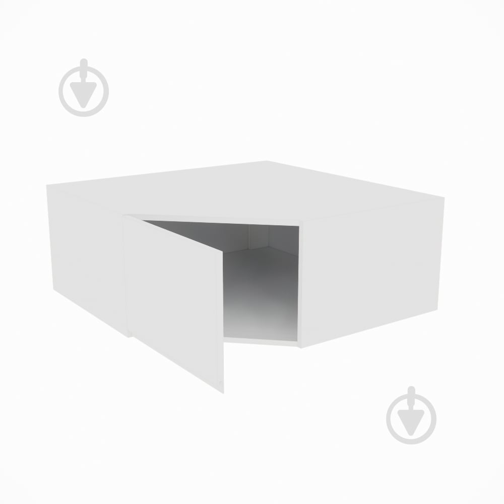 Шкаф Влада (А 90х90 левая) белый шелк/белый Світ Меблів - фото 2