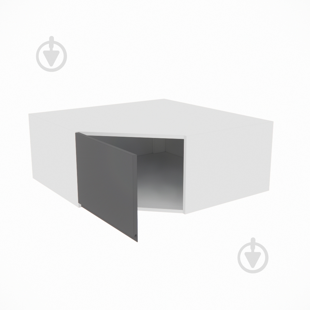 Шафа Влада (А 90х90 ліва) графіт/білий Світ Меблів - фото 2 Шафа Влада (А 90х90 ліва) графіт/білий Світ Меблів - фото 2