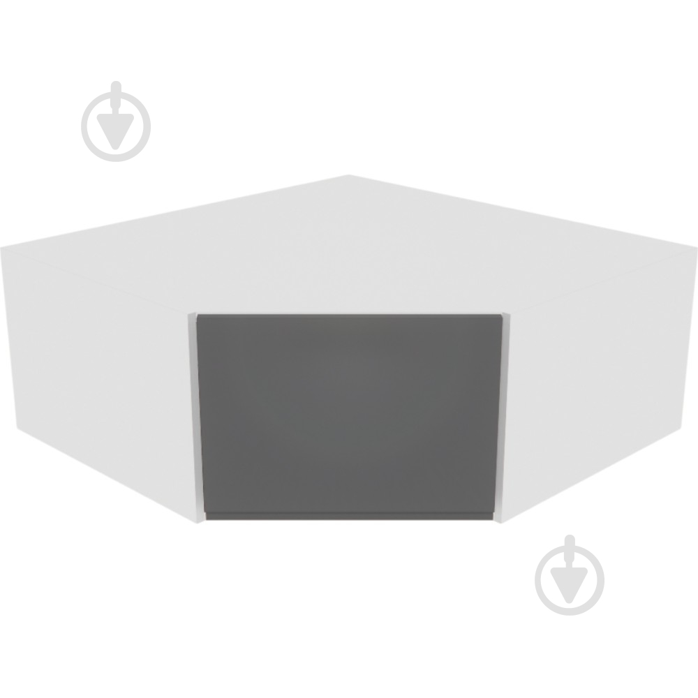 Шафа Влада (А 90х90 ліва) графіт/білий Світ Меблів - фото 1 Шафа Влада (А 90х90 ліва) графіт/білий Світ Меблів - фото 1