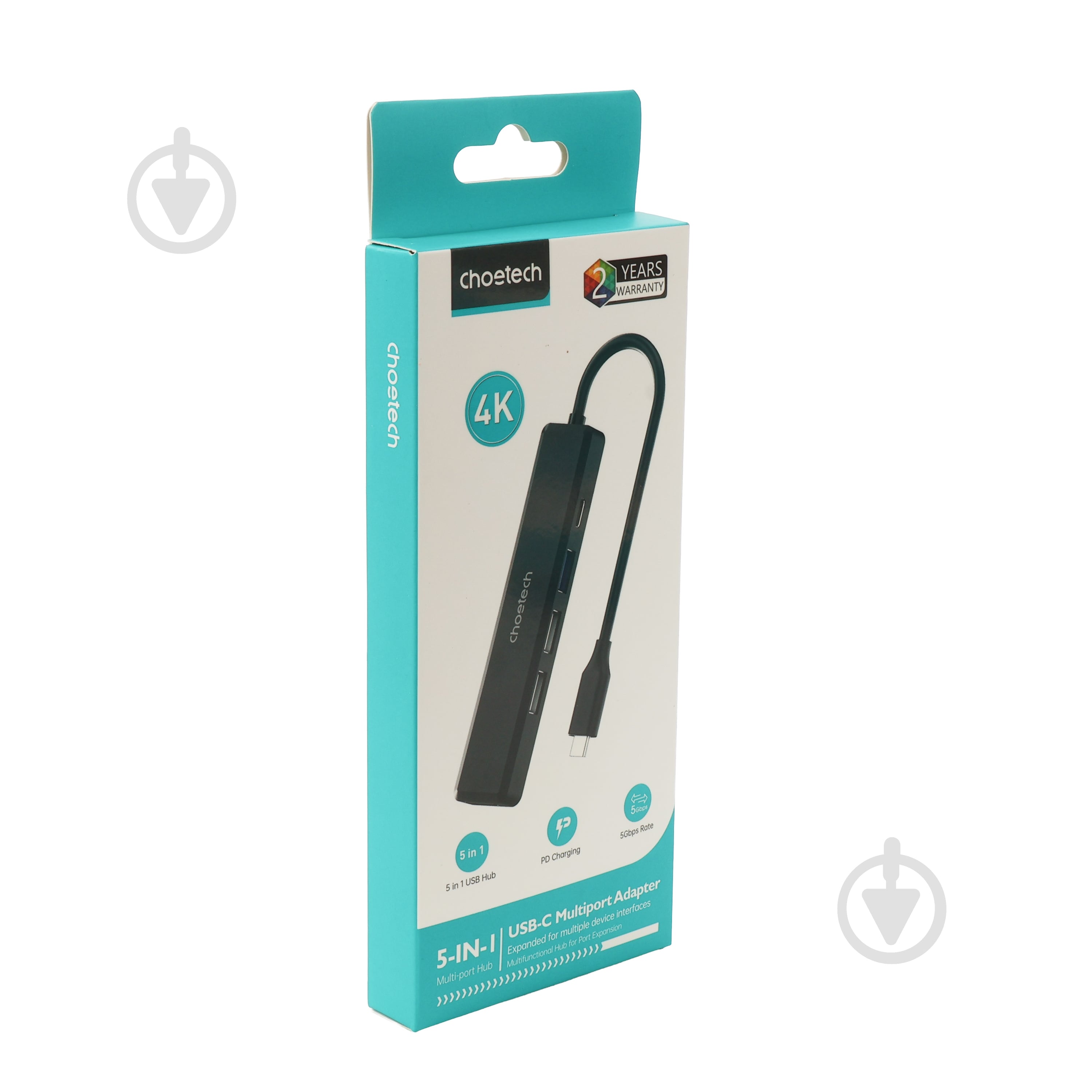 Док-станция Choetech USB-C 5 в 1 black (HUB-M80-BK) - фото 5 Док-станция Choetech USB-C 5 в 1 black (HUB-M80-BK) - фото 5
