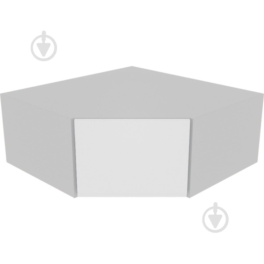 Шкаф Влада (А 90х90 правая) белый шелк/пепельный Світ Меблів - фото 1