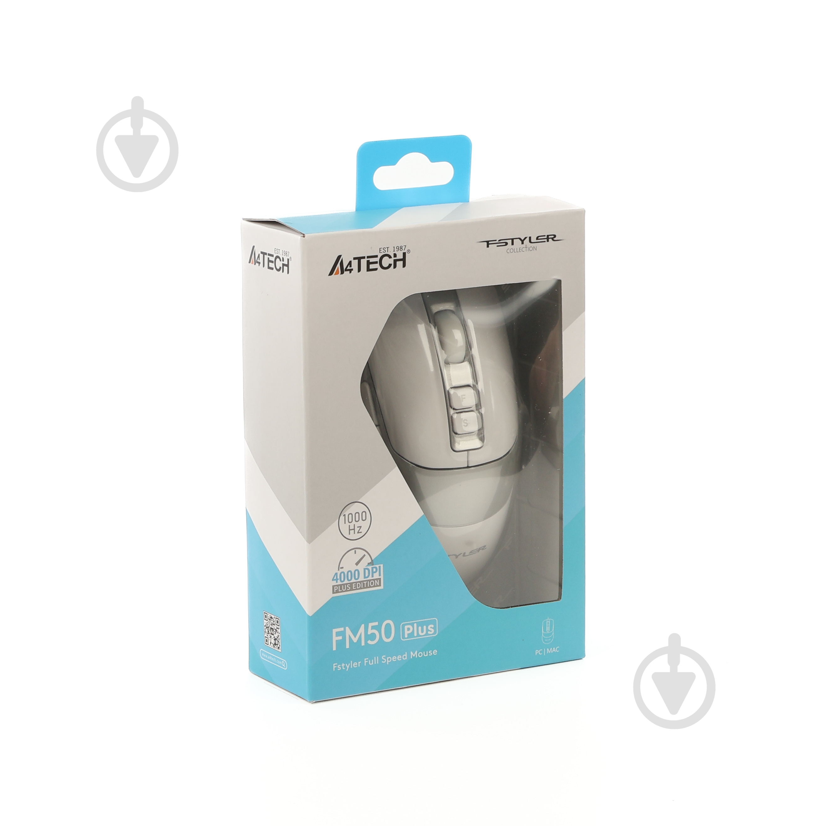 Мышь A4Tech USB, 3200 dpi, Double Click white (FM50 Plus (White)) - фото 12