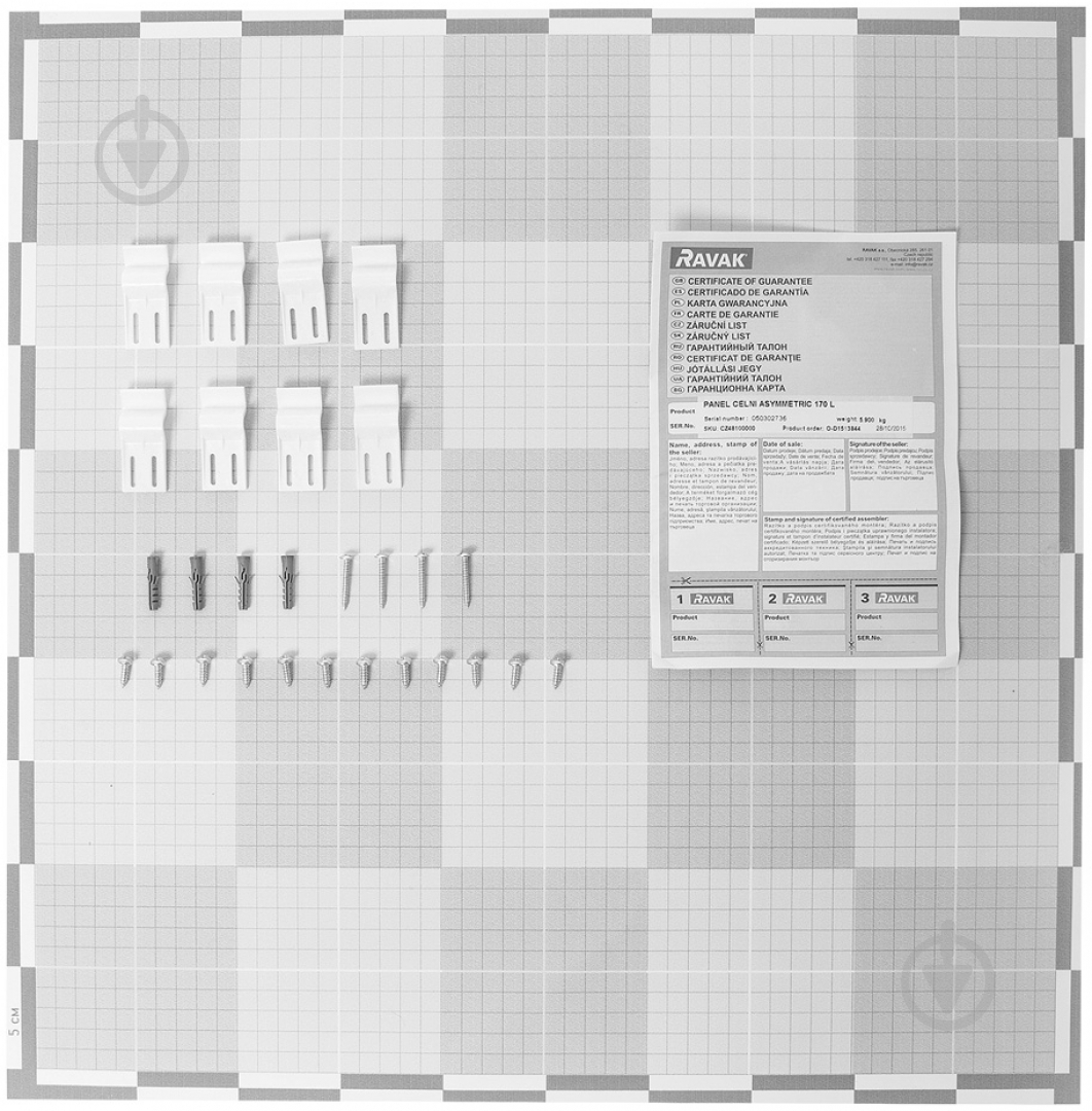 Панель для ванны Ravak Asymmetric 170 L с креплением - фото 2