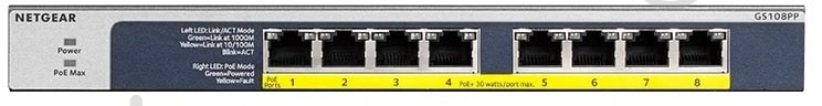 Коммутатор NETGEAR GS108PP - фото 1