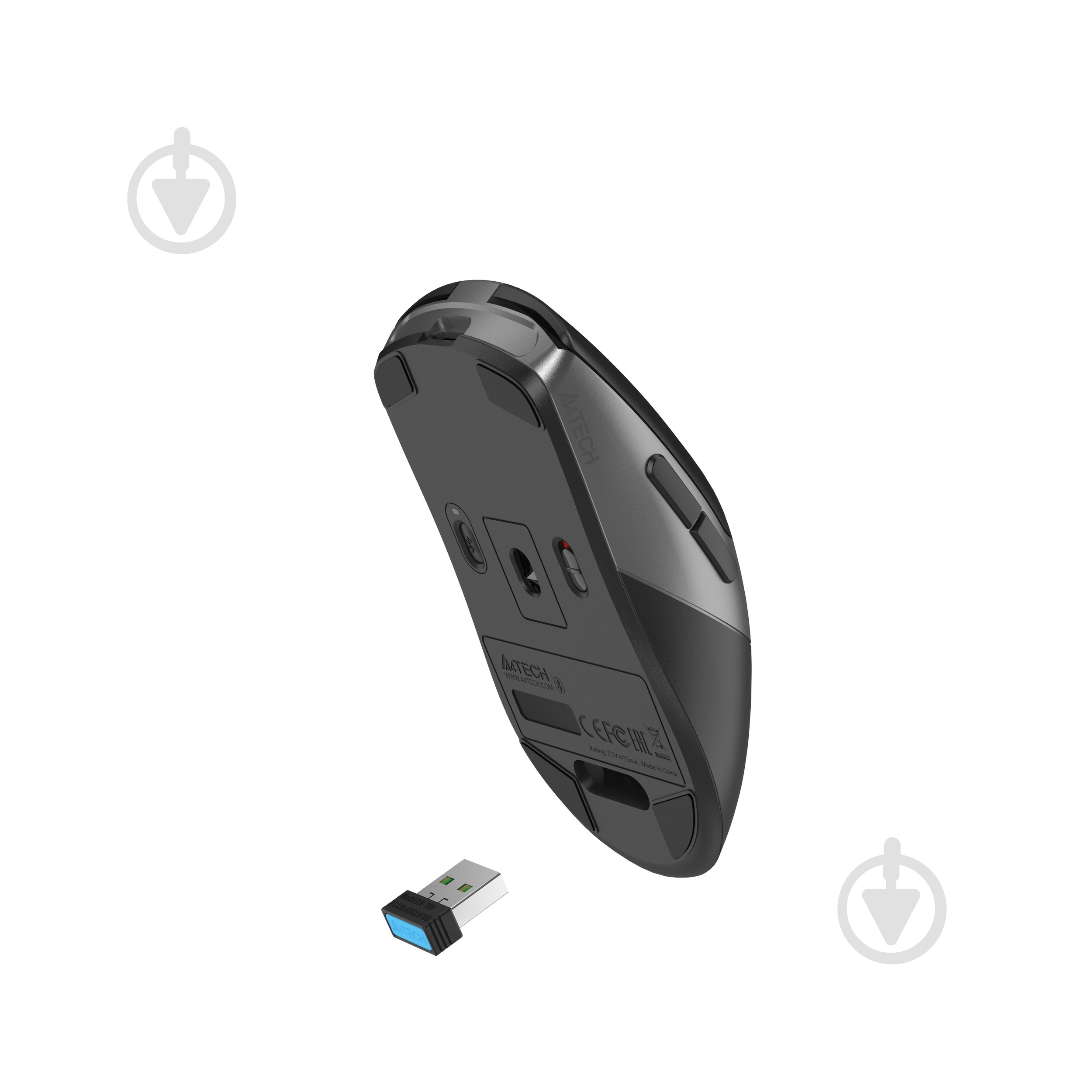 Мишка бездротова A4Tech Bluetooth / 2.4 ГГц, вбудований акумулятор, 3200DPI black (FB50C Plus (Black)) - фото 11