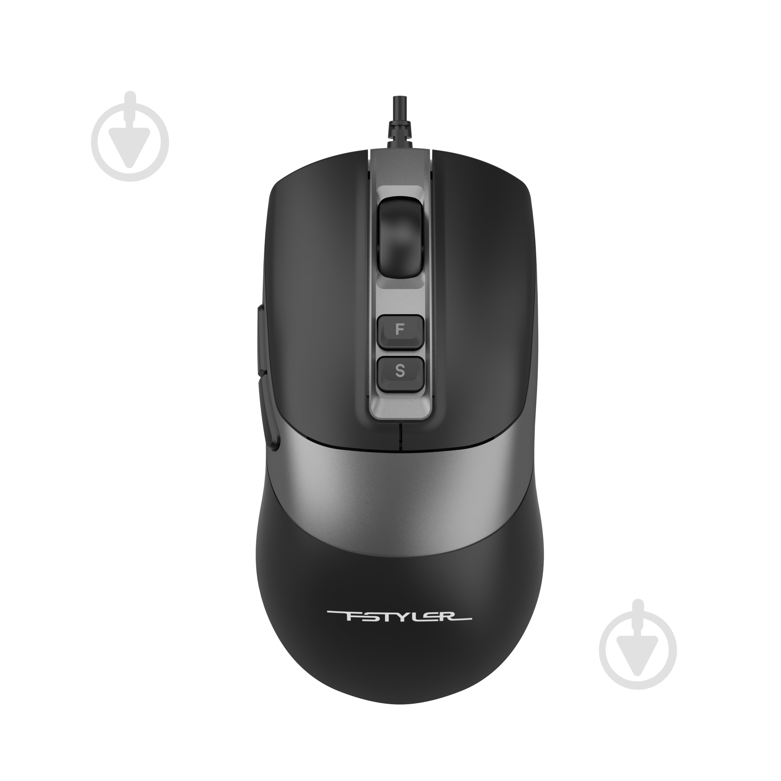 Мышь A4Tech бесшумная, USB, 3200 dpi, Double Click black (FM50S Plus (Black)) - фото 1