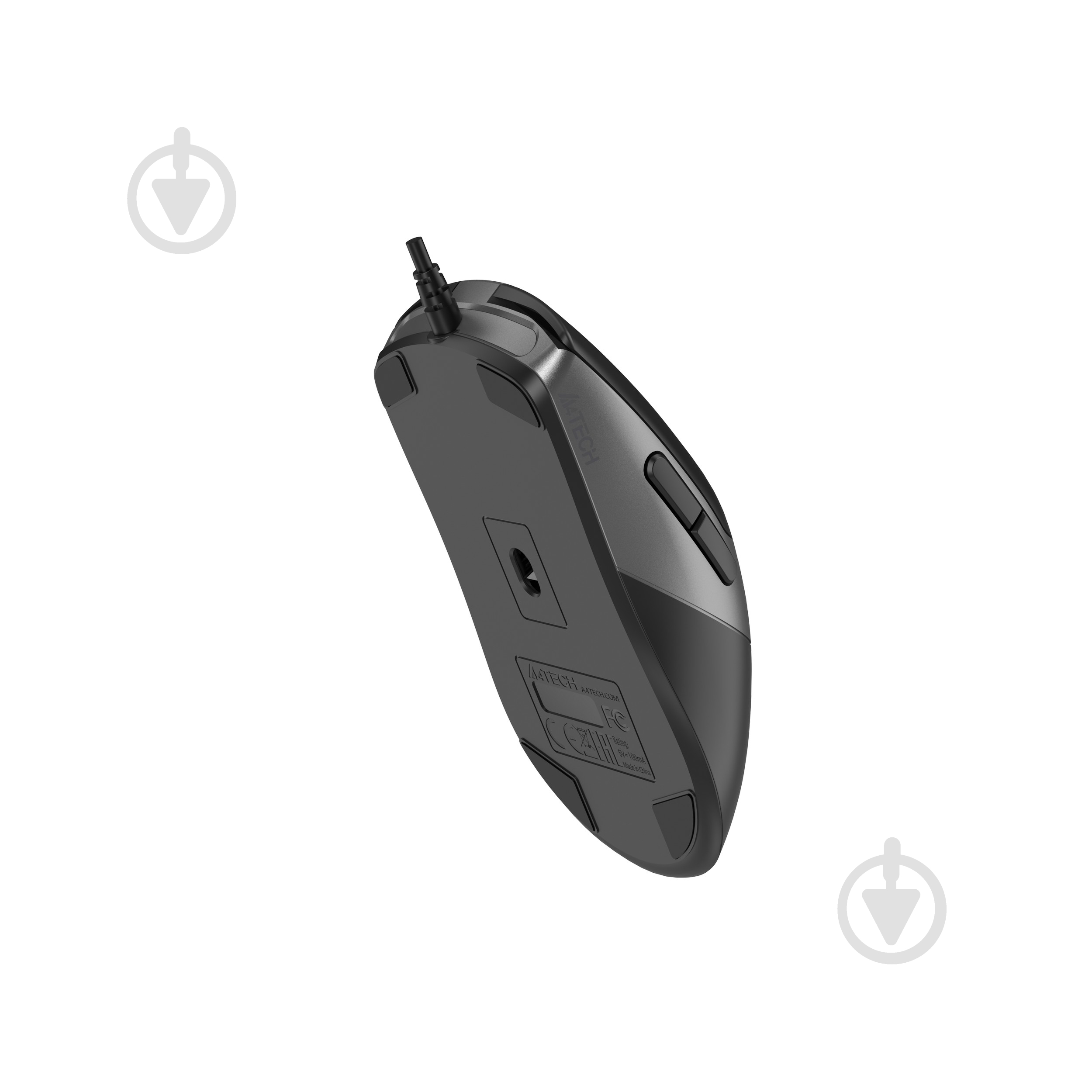 Мышь A4Tech бесшумная, USB, 3200 dpi, Double Click black (FM50S Plus (Black)) - фото 10