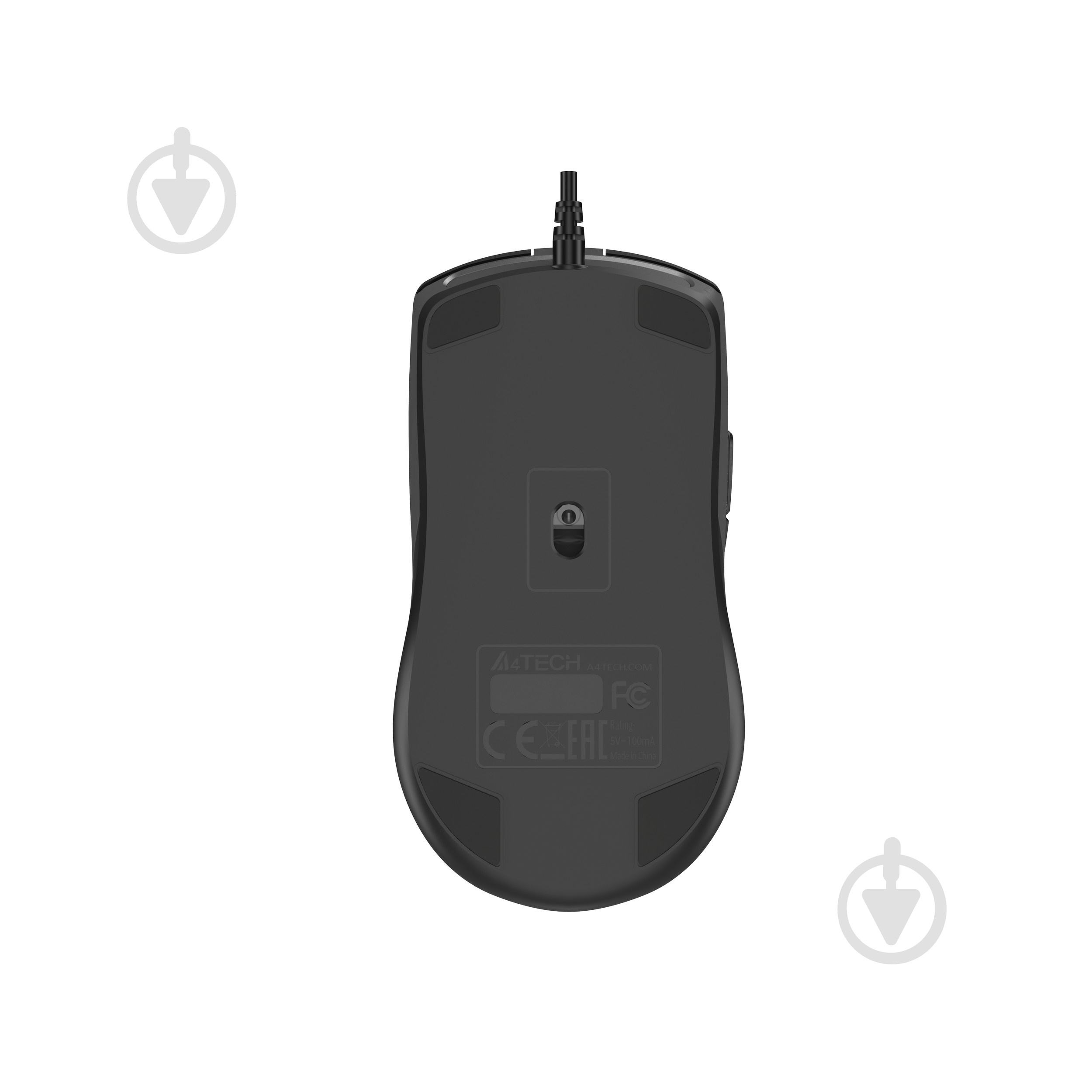 Мышь A4Tech бесшумная, USB, 3200 dpi, Double Click black (FM50S Plus (Black)) - фото 11