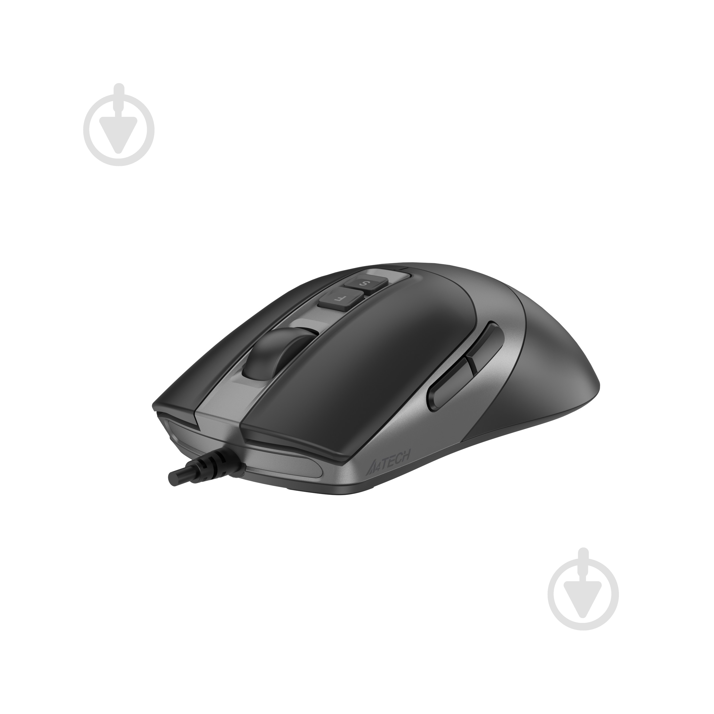 Мышь A4Tech бесшумная, USB, 3200 dpi, Double Click black (FM50S Plus (Black)) - фото 3
