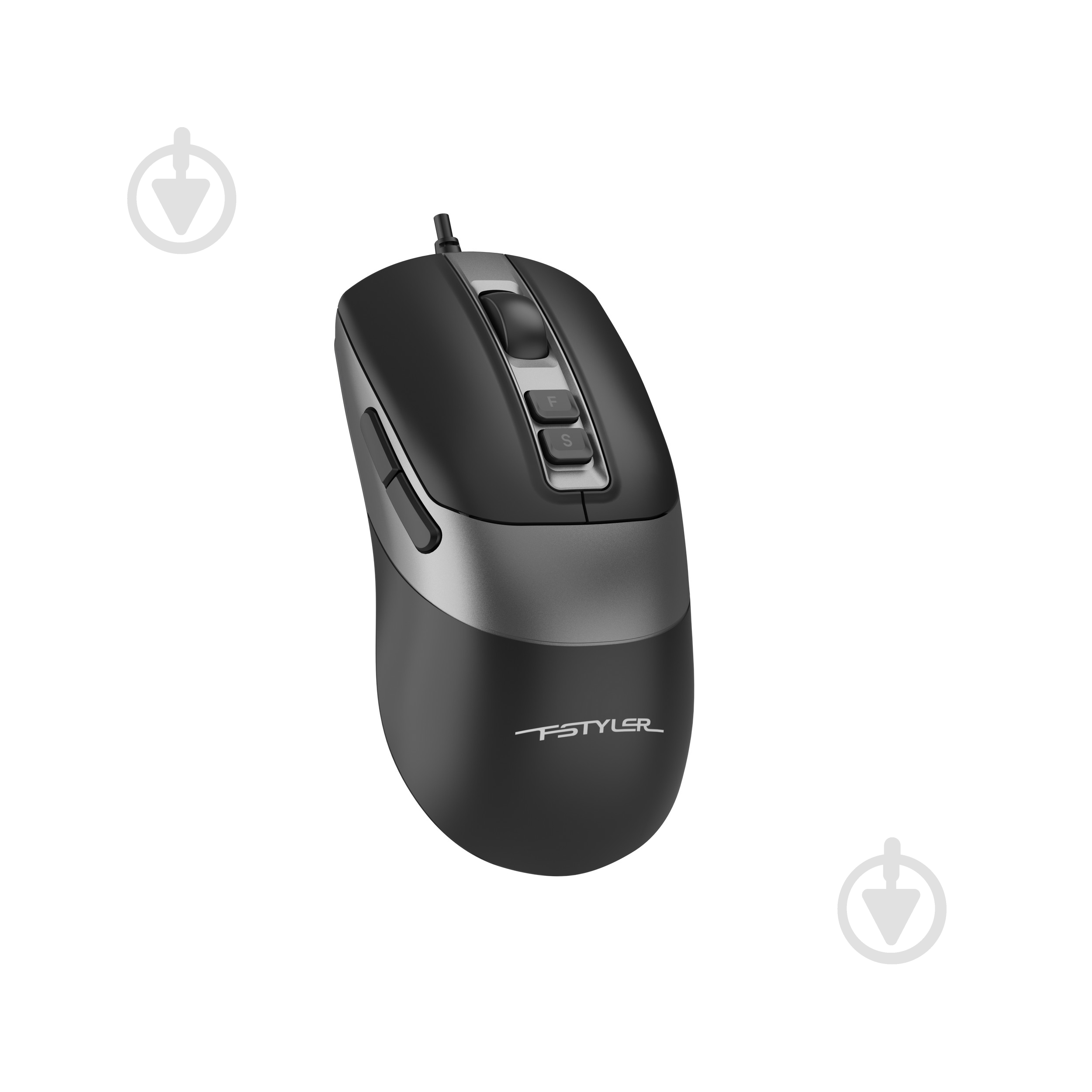 Мышь A4Tech бесшумная, USB, 3200 dpi, Double Click black (FM50S Plus (Black)) - фото 9
