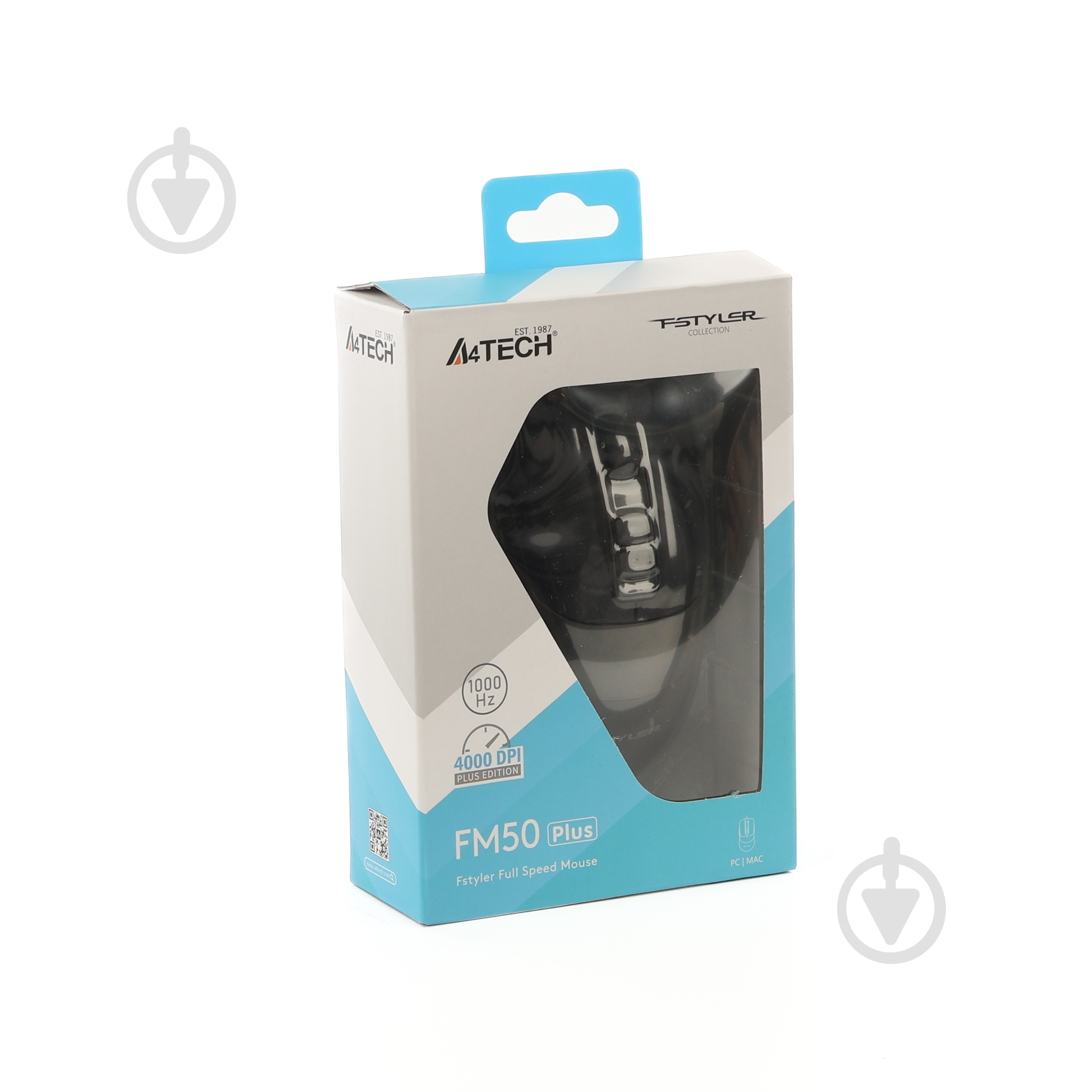 Мышь A4Tech USB, 3200 dpi, Double Click black (FM50 Plus (Black)) - фото 12