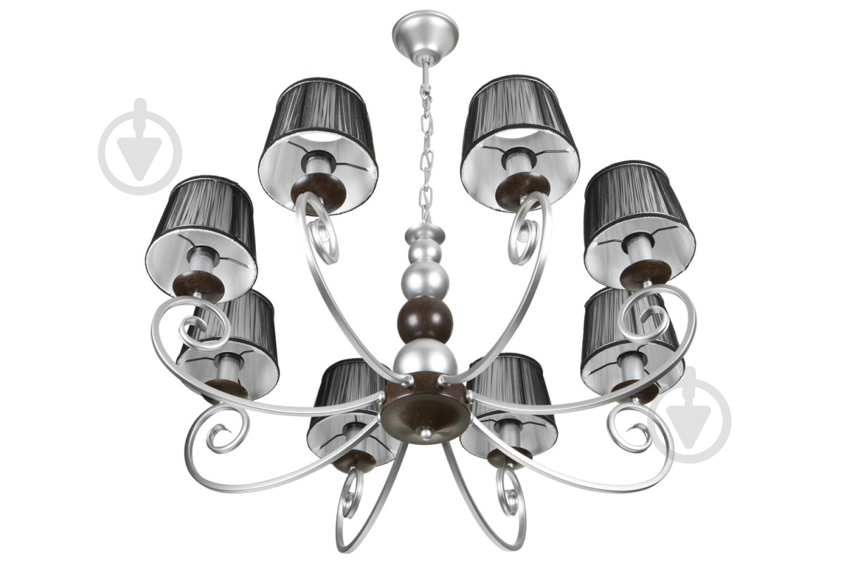 Люстра NNB 8x40 Вт E14 хром/черный 90996 - фото 3