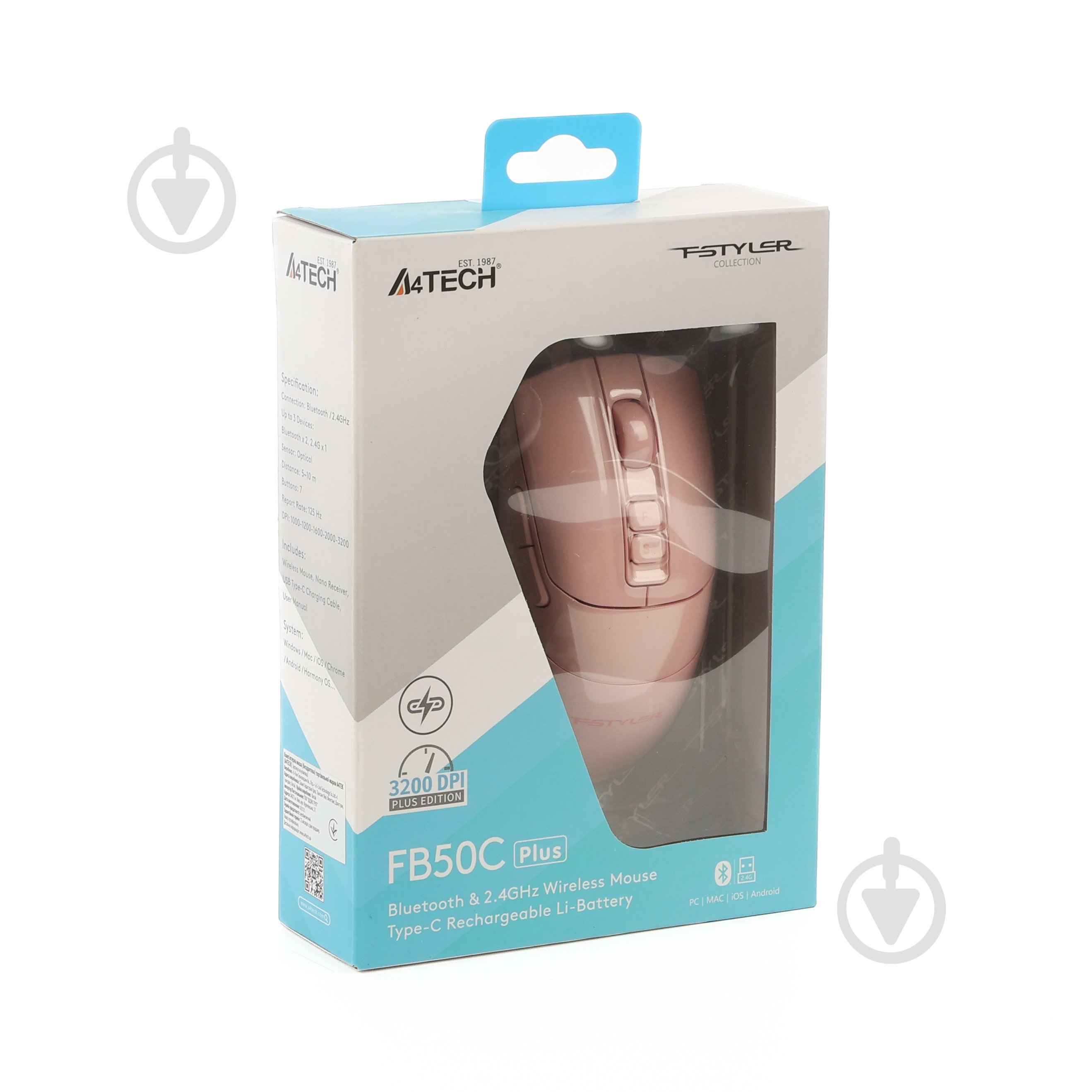 Мышь A4Tech pink (FB50C Plus (Pink)) - фото 13