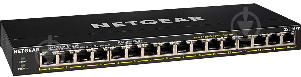 Коммутатор NETGEAR GS316PP 16xGE PoE+ - фото 1