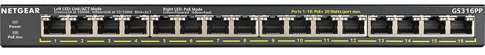 Коммутатор NETGEAR GS316PP 16xGE PoE+ - фото 3