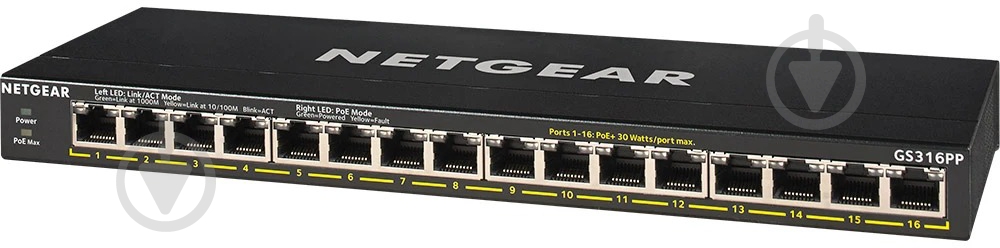 Коммутатор NETGEAR GS316PP 16xGE PoE+ - фото 2