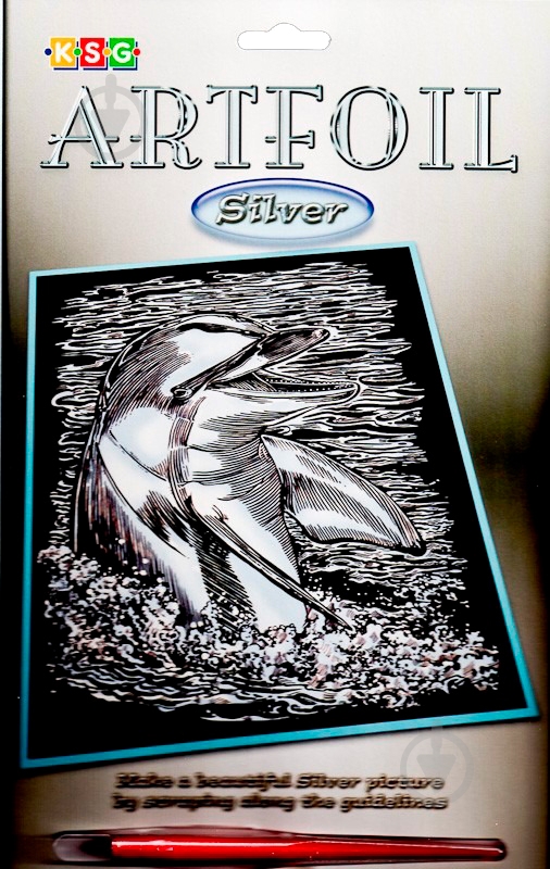 Набор для творчества Sequin Art Artfoil Silver Dolphin SA0608 - фото 1