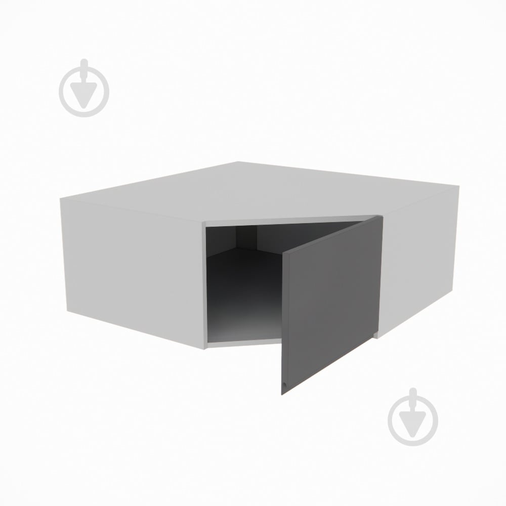 Шкаф Влада (А 90х90 правая) графит/пепельный Світ Меблів - фото 2 Шкаф Влада (А 90х90 правая) графит/пепельный Світ Меблів - фото 2