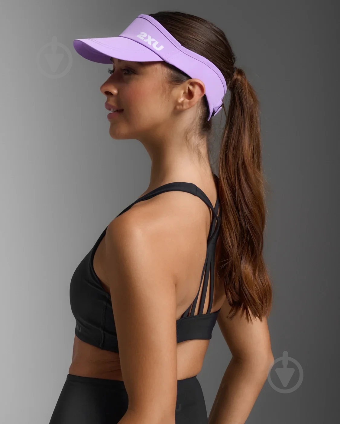 Кепка 2XU Run Visor UQ5686f_GFZ/WHT os фіолетовий - фото 5