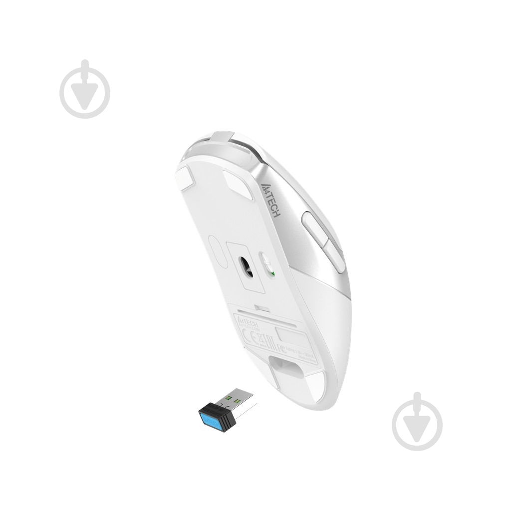 Мышь A4Tech беспроводная, 3200 dpi, двойной клик white (FG50 Plus (White)) - фото 10