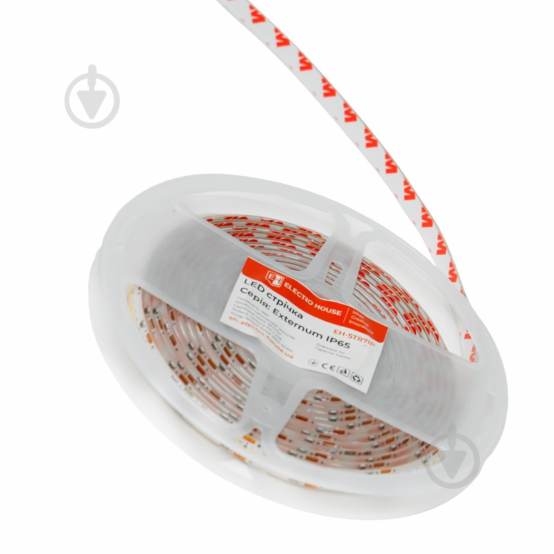 Стрічка світлодіодна ElectroHouse Externum IP65 18 Вт IP65 24 В теплий білий EH-STR7IP - фото 2 Стрічка світлодіодна ElectroHouse Externum IP65 18 Вт IP65 24 В теплий білий EH-STR7IP - фото 2