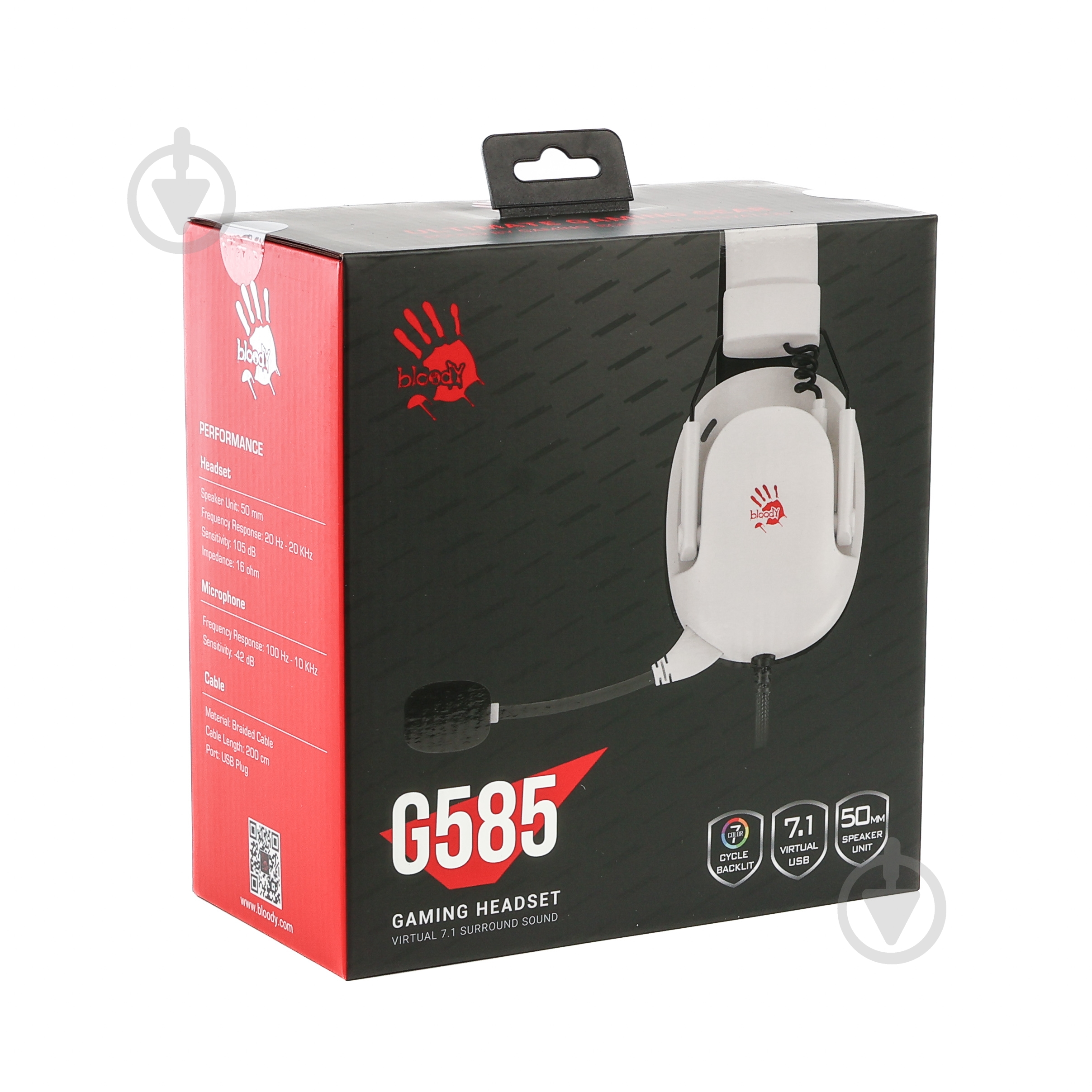 Наушники BLOODY white (G585 (White)) - фото 11