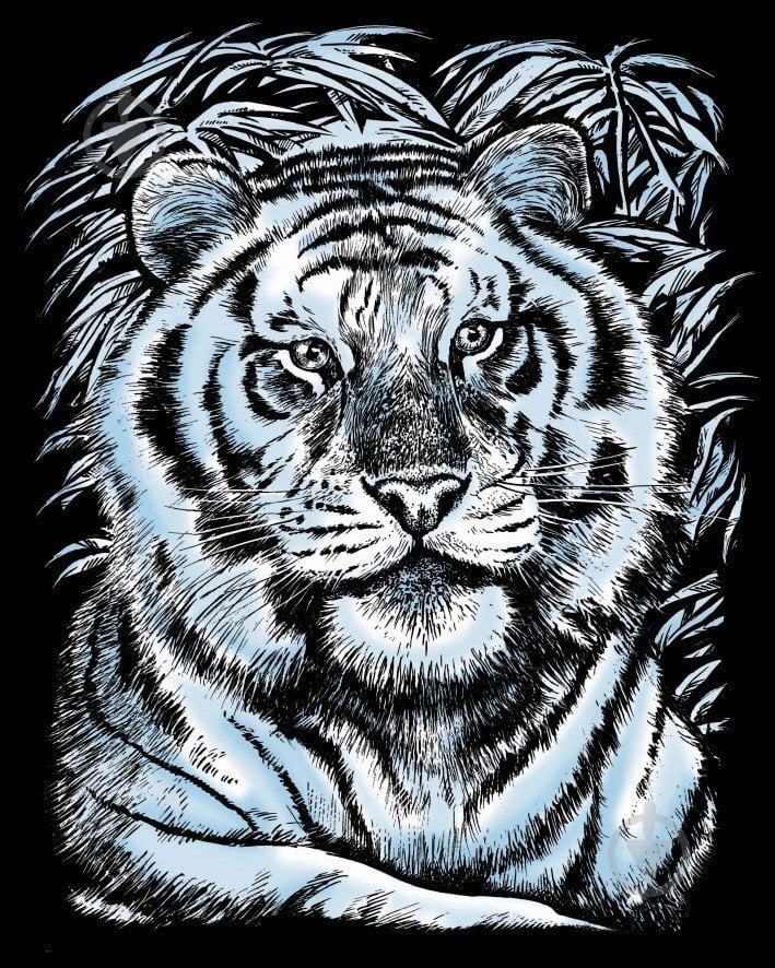 Набор для творчества Sequin Art ARTFOIL SILVER White Tiger - фото 2