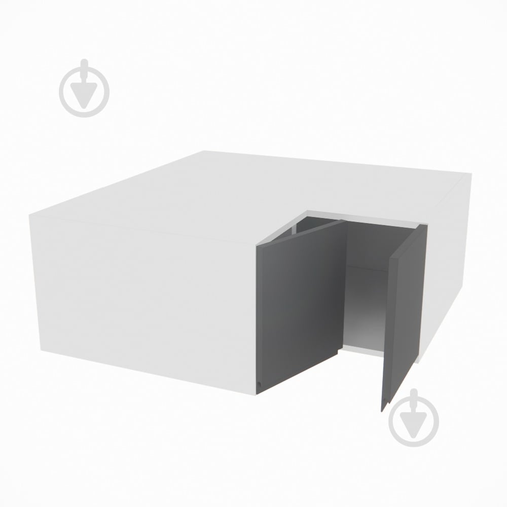 Шкаф Влада (А 90х90 прямой (570)правая) графит/белый Світ Меблів - фото 2 Шкаф Влада (А 90х90 прямой (570)правая) графит/белый Світ Меблів - фото 2