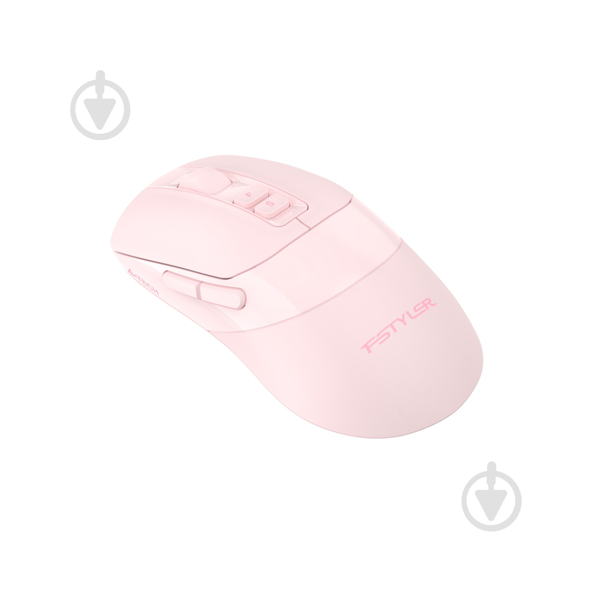 Миша A4Tech бездротова, USB, 3200 dpi, Double Click pink (FG50 Plus (Pink)) - фото 11