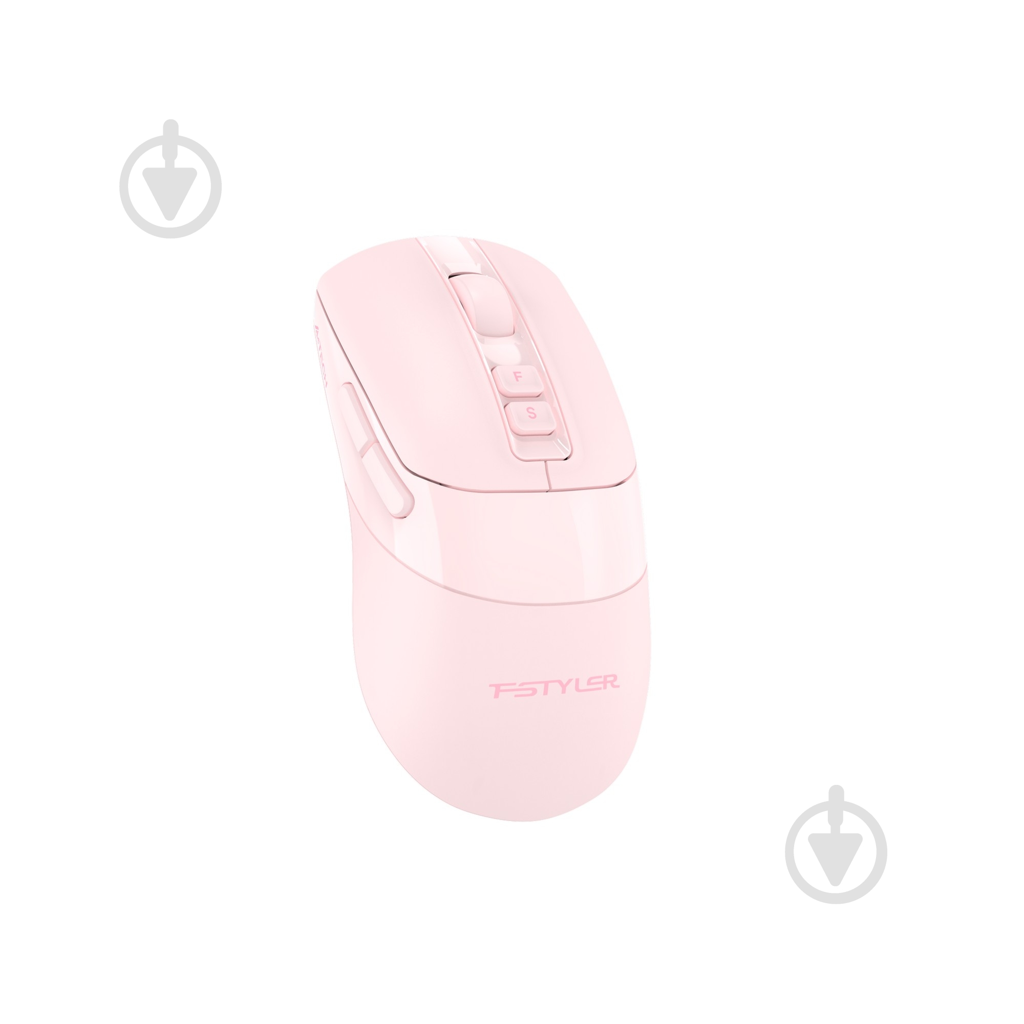 Миша A4Tech бездротова, USB, 3200 dpi, Double Click pink (FG50 Plus (Pink)) - фото 8
