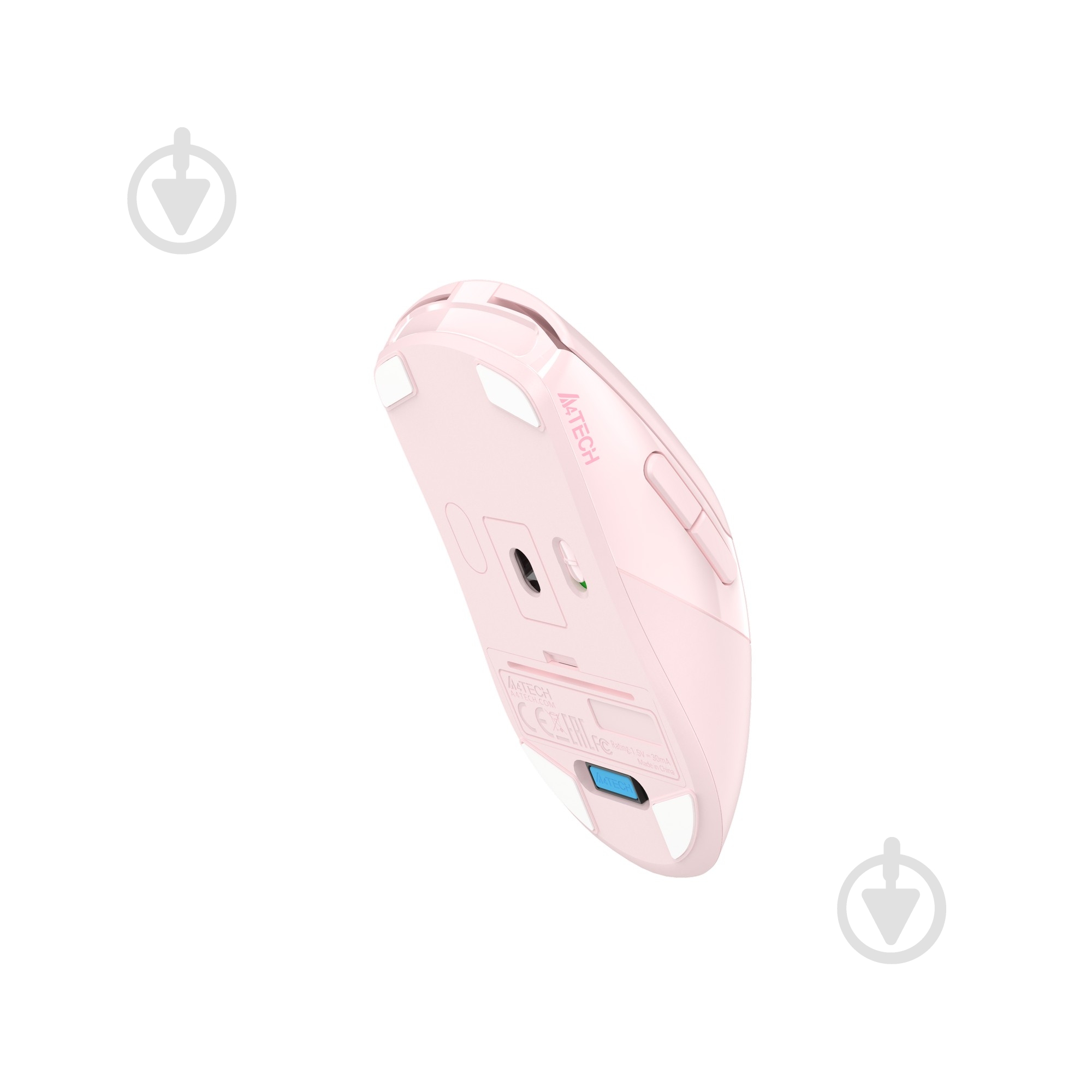 Миша A4Tech бездротова, USB, 3200 dpi, Double Click pink (FG50 Plus (Pink)) - фото 12