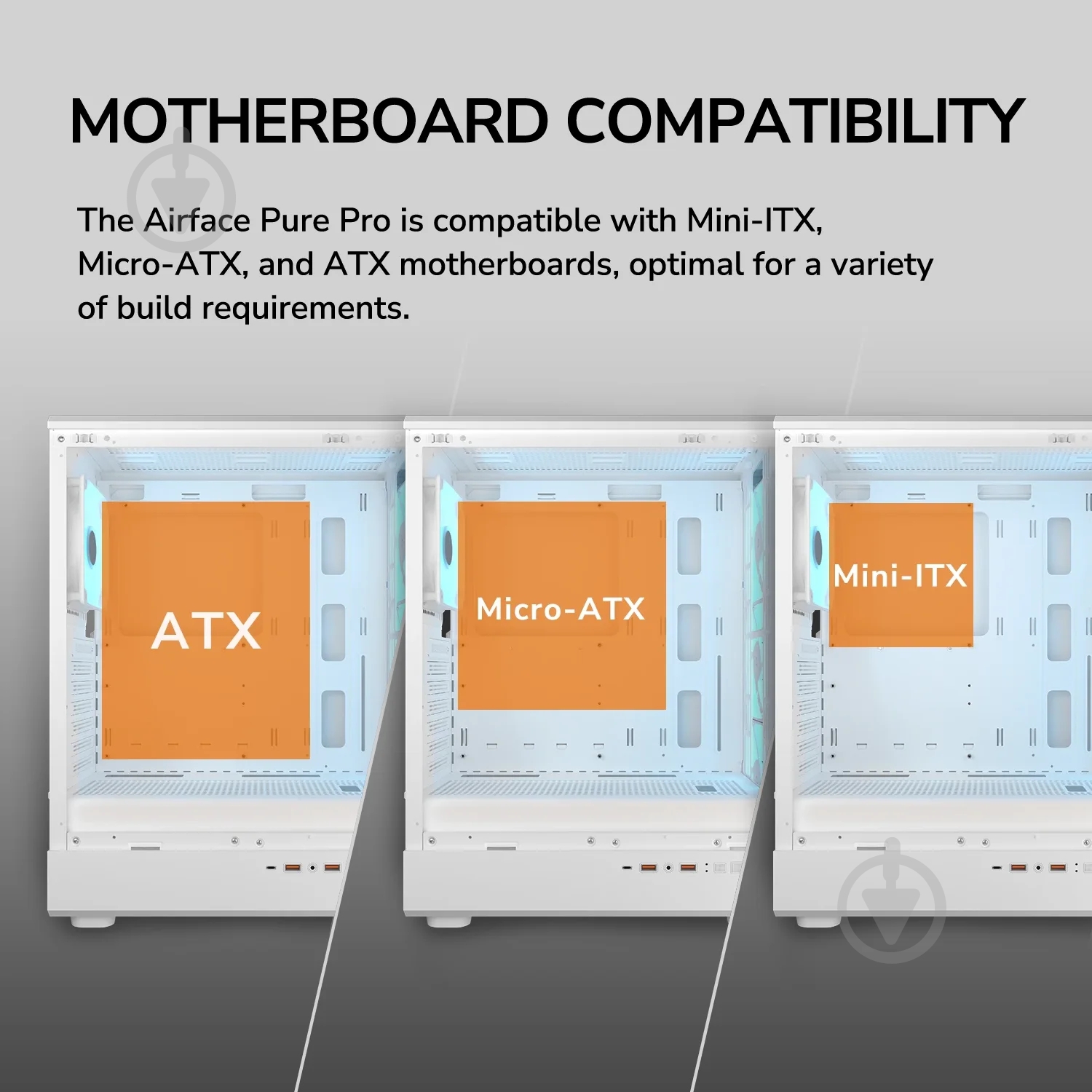 Корпус Cougar AIRFACE PURE PRO White, ATX/mATX/mini-ITX - фото 18