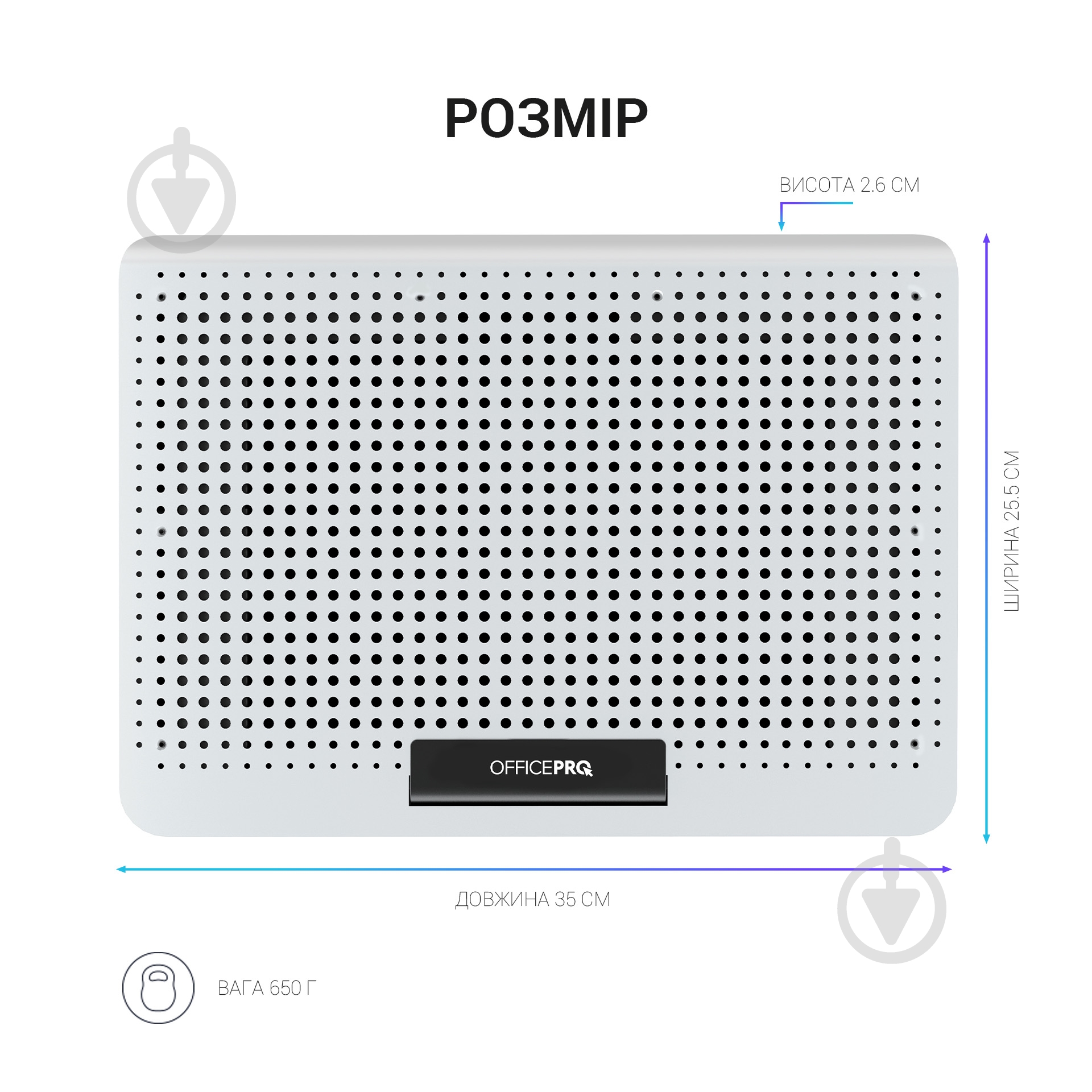 Підставка для ноутбука GamePro Silver (CP620S) - фото 16