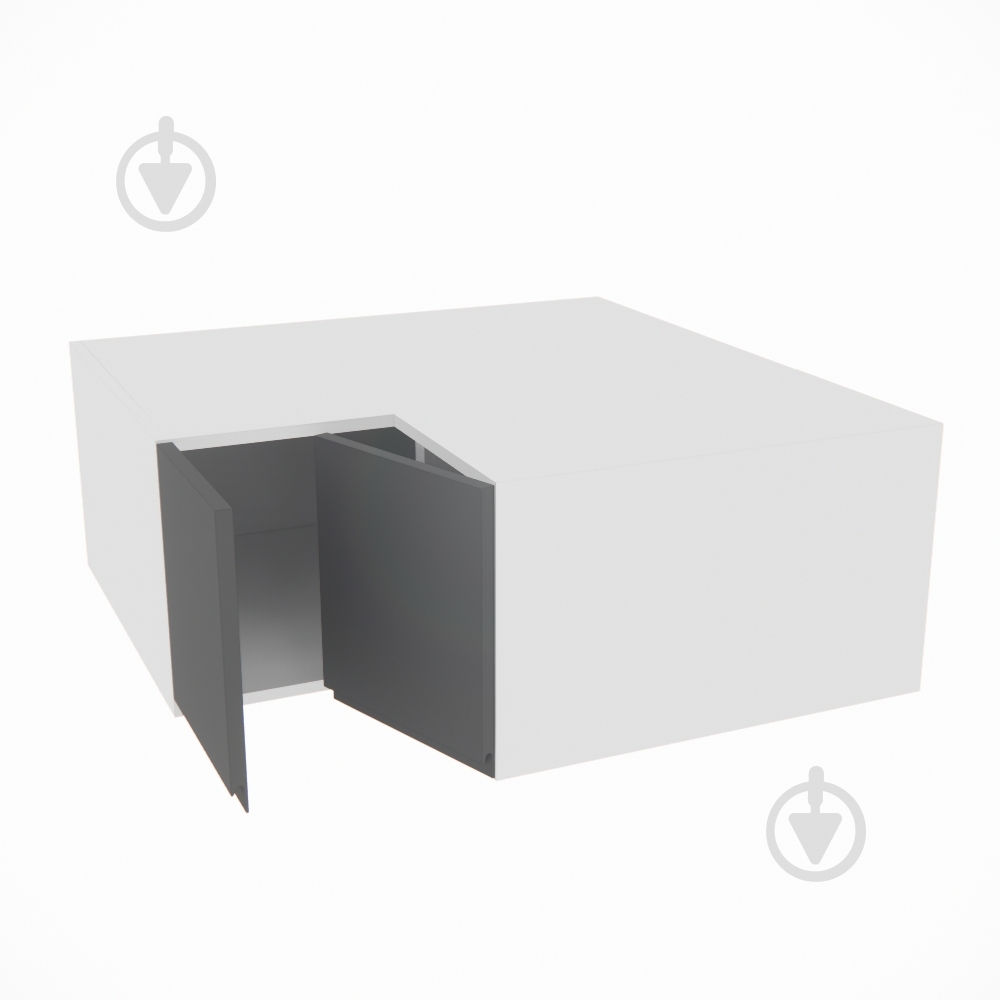 Шафа Влада (А 90х90 прямий (570)ліва) графіт/білий Світ Меблів - фото 2 Шафа Влада (А 90х90 прямий (570)ліва) графіт/білий Світ Меблів - фото 2