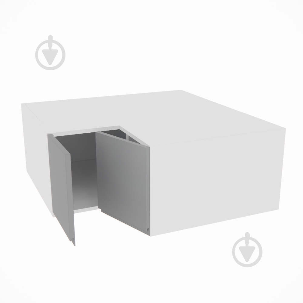 Шафа Влада (А 90х90 прямий (570)ліва) сірий оксамит/білий Світ Меблів - фото 2 Шафа Влада (А 90х90 прямий (570)ліва) сірий оксамит/білий Світ Меблів - фото 2