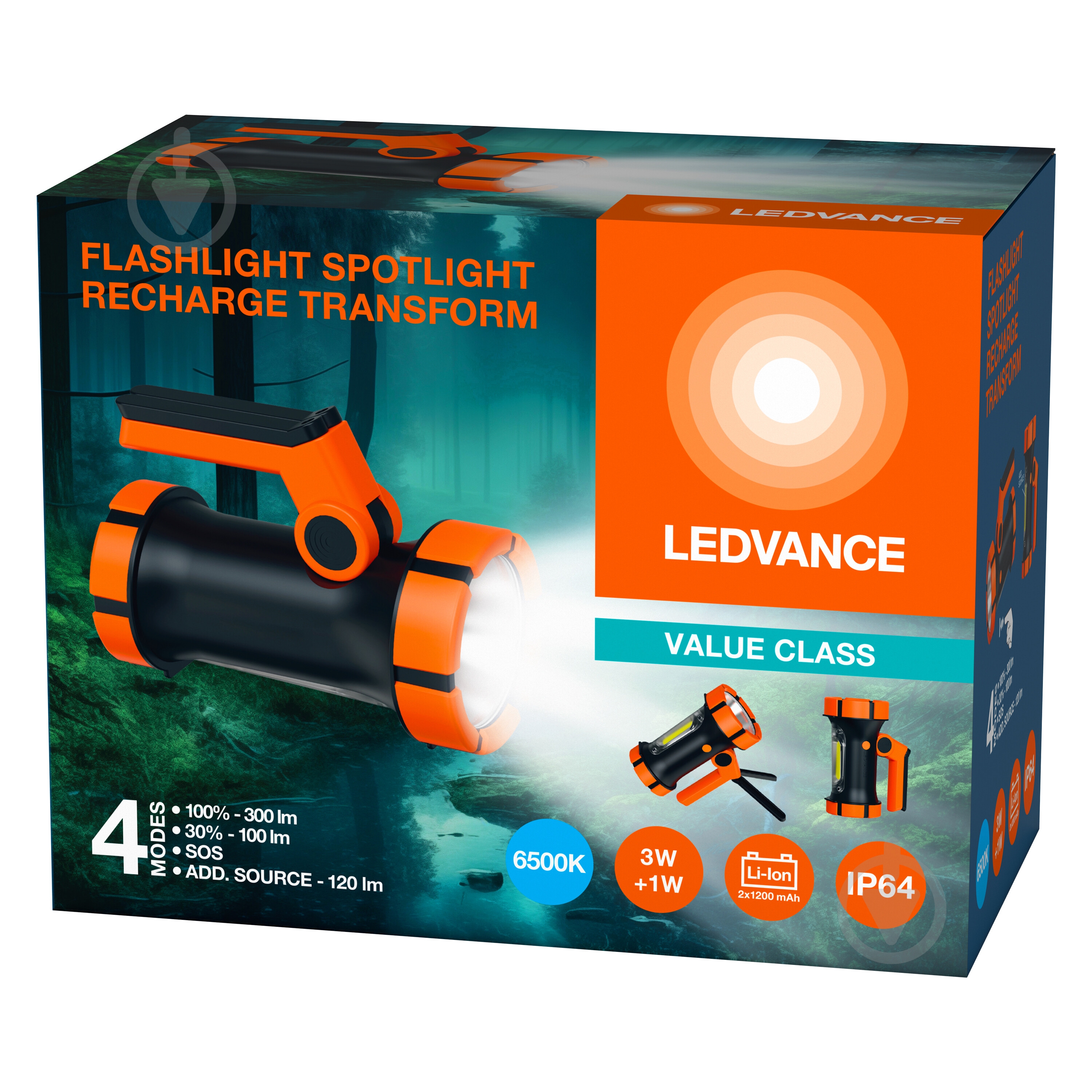 Фонарь кемпинговый Ledvance FLASHLIGHT SPOTLIGHT TRANSFORM - фото 2 Фонарь кемпинговый Ledvance FLASHLIGHT SPOTLIGHT TRANSFORM - фото 2