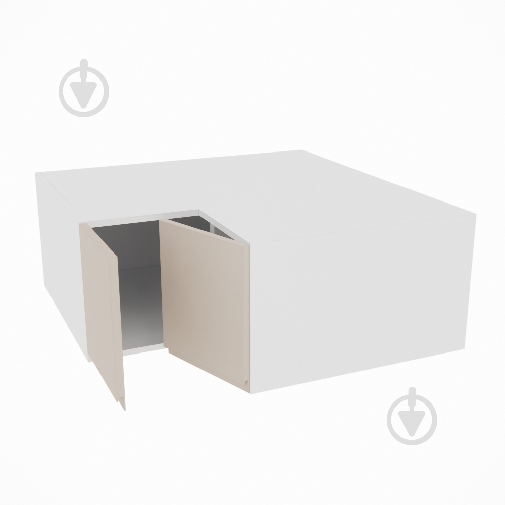 Шафа Влада (А 90х90 прямий (570)ліва) пломбір/білий Світ Меблів - фото 2 Шафа Влада (А 90х90 прямий (570)ліва) пломбір/білий Світ Меблів - фото 2