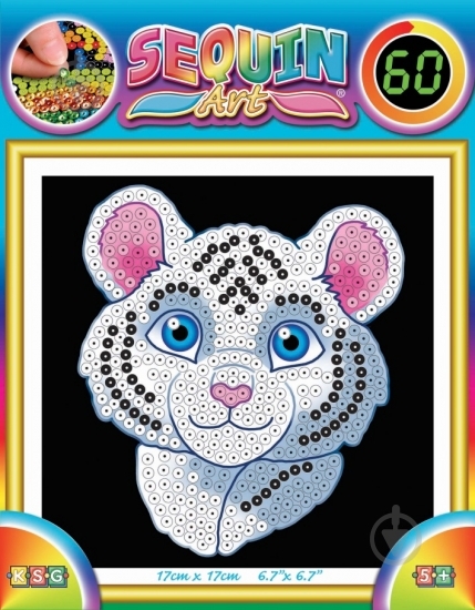 Набор для творчества Sequin Art 60 Белый тигр SA1326 - фото 1