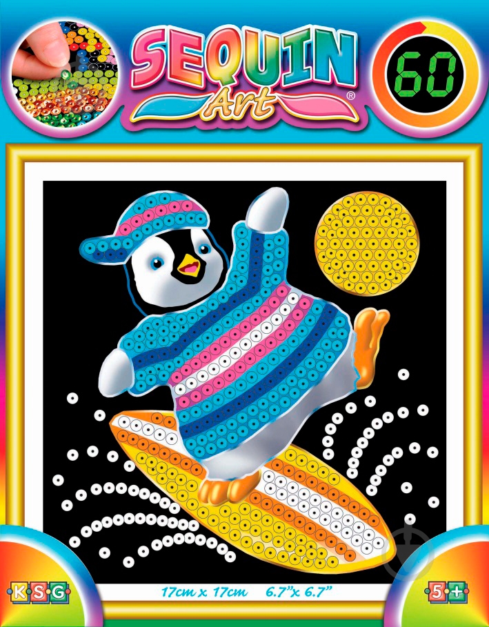 Набор для творчества Sequin Art 60 Penguin SA1328 - фото 1