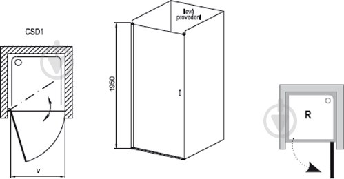 Душевые двери Ravak CSD1-90 - фото 2 Душевые двери Ravak CSD1-90 - фото 2