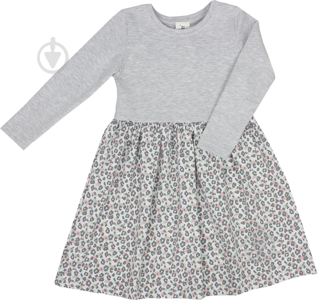 Платье Luna Kids р.128 серый с рисунком - фото 1