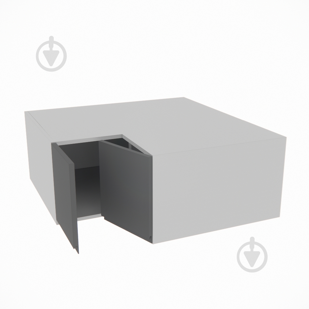 Шафа Влада (А 90х90 прямий (570)ліва) графіт/попелястий Світ Меблів - фото 2 Шафа Влада (А 90х90 прямий (570)ліва) графіт/попелястий Світ Меблів - фото 2