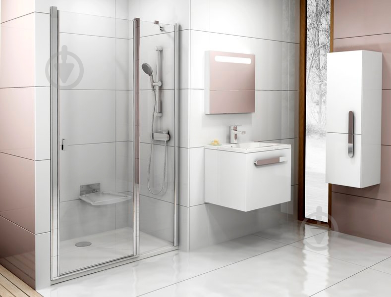 Душові двері CSD2-100 bright alu+Transparent_ - фото 1