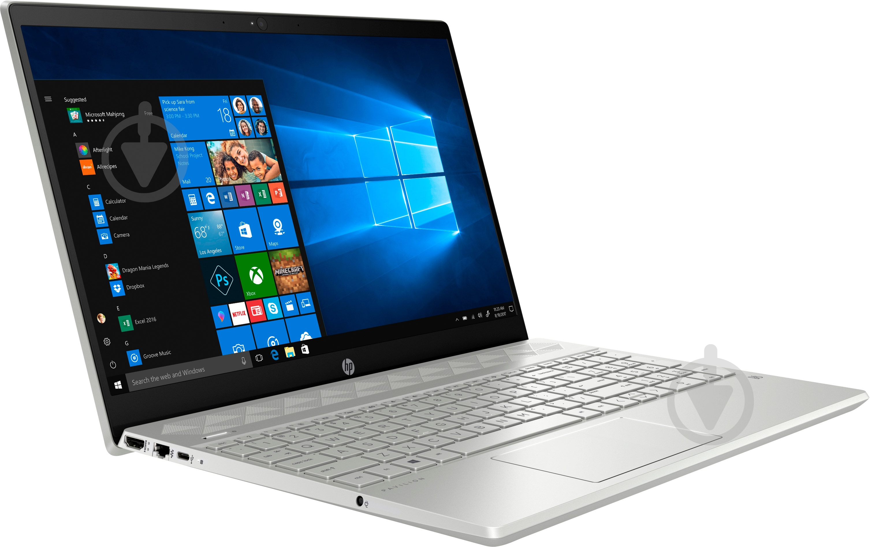 Ноутбук HP Pavilion 15-cs0003ur 15.6" (4GP07EA) silver - фото 2 Ноутбук HP Pavilion 15-cs0003ur 15.6" (4GP07EA) silver - фото 2