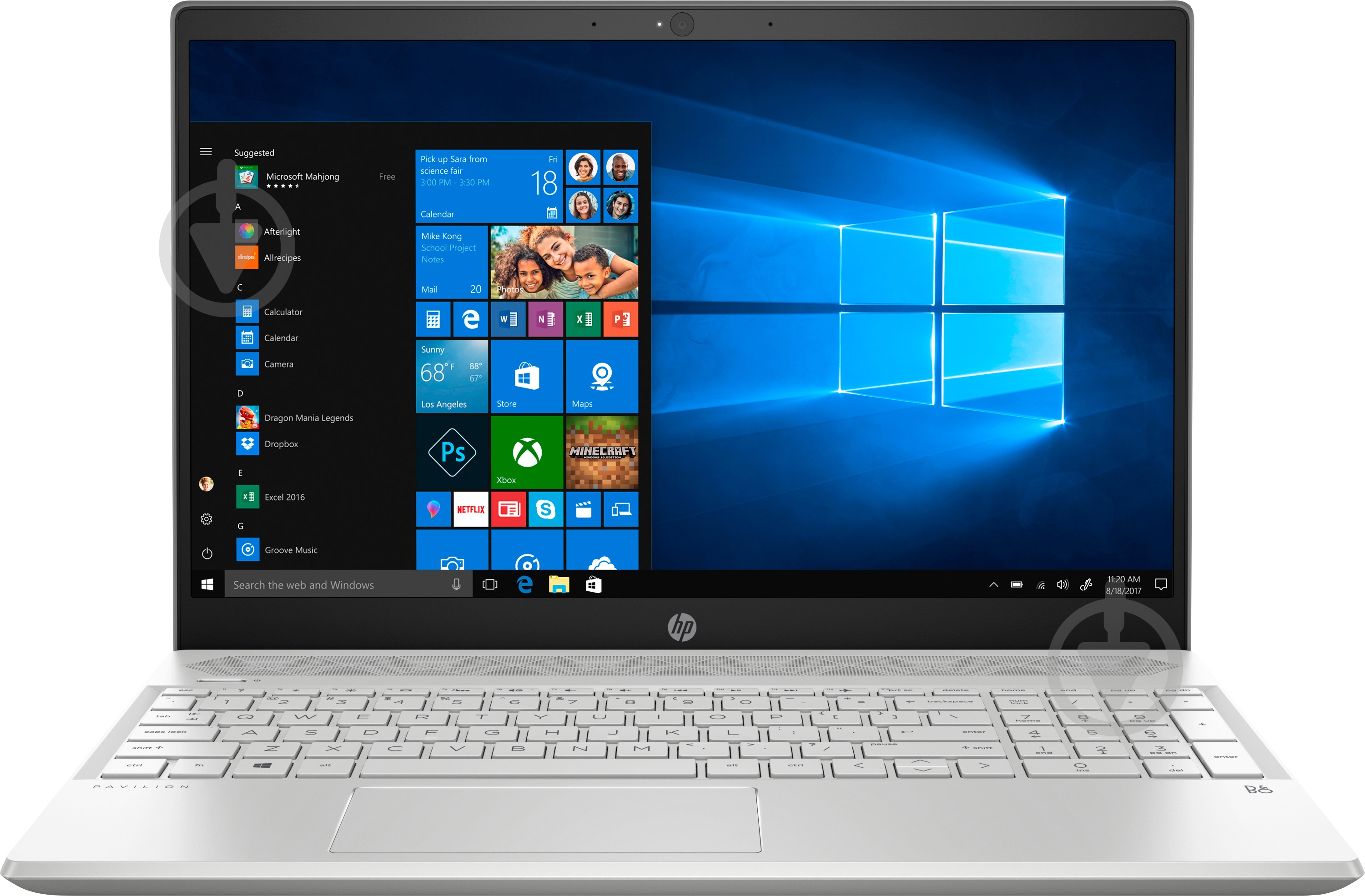 Ноутбук HP Pavilion 15-cs0003ur 15.6" (4GP07EA) silver - фото 1 Ноутбук HP Pavilion 15-cs0003ur 15.6" (4GP07EA) silver - фото 1